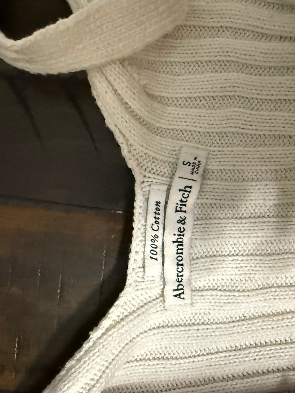 Cream Ribbed Button-Front Knit Tank Top - Picture 2 of 3